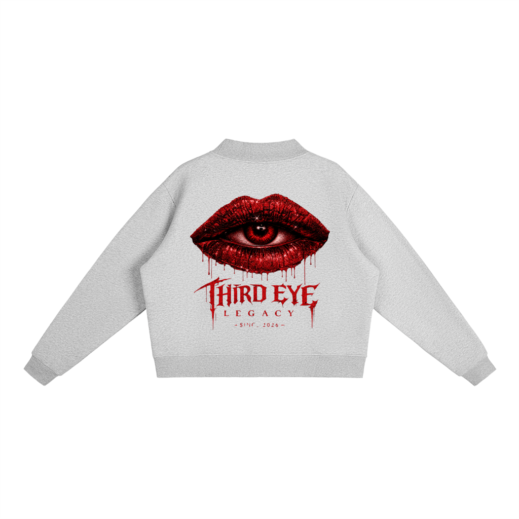 Essential Fleece Mock-Neck Crew Sweatshirt