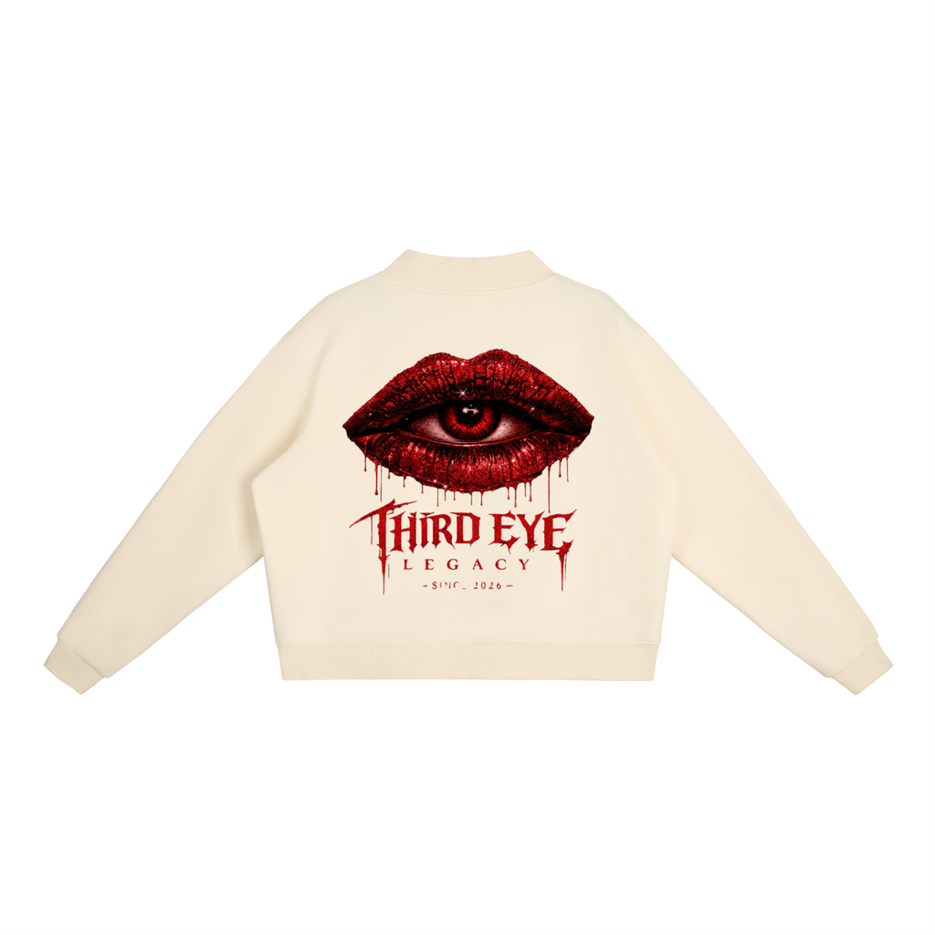 Essential Fleece Mock-Neck Crew Sweatshirt