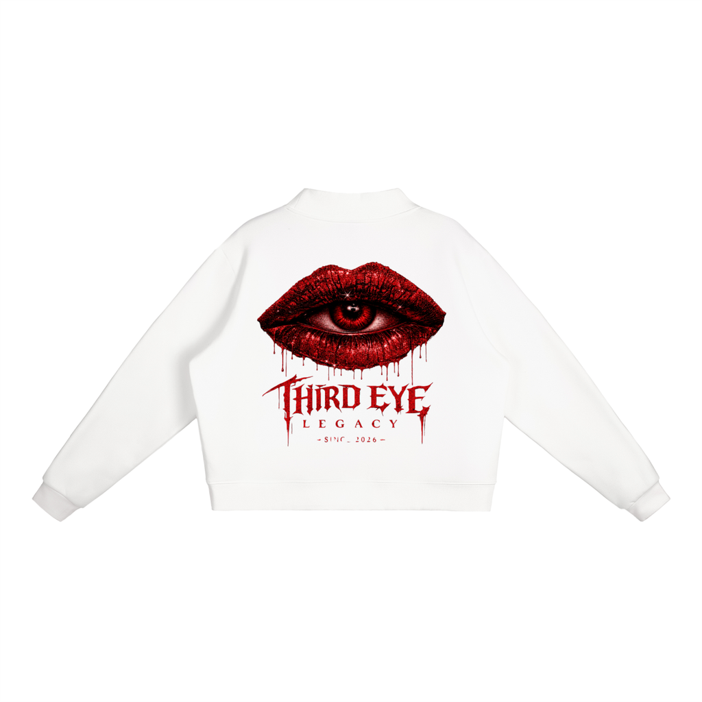 Essential Fleece Mock-Neck Crew Sweatshirt