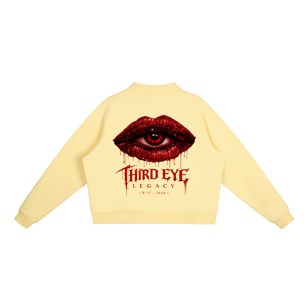 Essential Fleece Mock-Neck Crew Sweatshirt